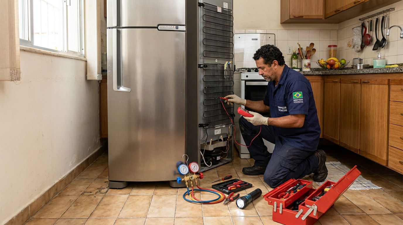 Revisão de motor e compressor de geladeira na Cabreúva, Campo Grande‑MS